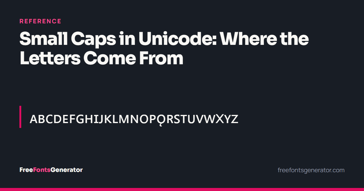 The alphabet written in Unicode small capital letters